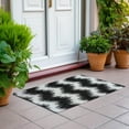thumbnail image 6 of Addison Rugs Chantille Indoor/Outdoor Transitional Chevron Black Washable Rectangle Rug, 1'8" x 2'6", 6 of 6