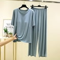 thumbnail image 2 of CQXIDFH Pjs Sets for Women Plus Size Sleepwear Set with Built-in Support Short Sleeve Top with Long Pants Loose Fit Lounge Sets Sleepwear, 2 of 9