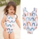 thumbnail image 1 of Traje de baño de una pieza SDJMa para niñas pequeñas, sin mangas, de verano, color arcoíris, liso, 1 of 8