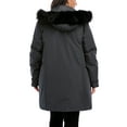 thumbnail image 4 of SAYFUT Long Puffer Hooded Coat for Womens Winter Plus Size, Button Zipper Up Puffer Down Jackets Coats Outwear with Faux Fur Collar Trim, 4 of 8