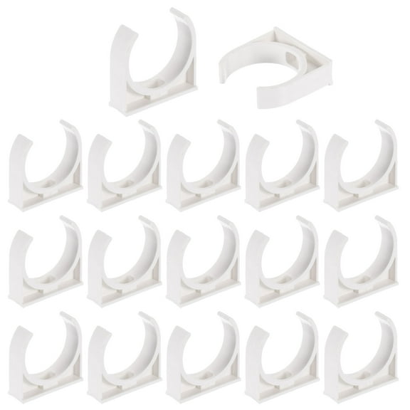 18Pcs Water Pipe Clamps Clips, U-Shaped Holder Buckles for 40mm OD, White
