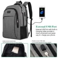 thumbnail image 2 of Mochila viaje portátil Matein, delgada antirrobo, duradera con puerto USB, resistente agua, regalo hombres/mujeres, 15.6", Gris MATEIN Antirobo Laptop 15.6 Puerto Carga Usb -gris, 2 of 4