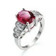 thumbnail image 3 of EOEMY Gorgeous Women Wedding Ring 925 Silver Filled Jewelry Round Cubic Zircon Sz 6-10-6, 3 of 5