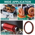 thumbnail image 5 of Uxcell 11 AWG 8 oz alambre magnético, 2.24mm Dia 227g 180C(356F) alambre de cobre esmaltado para bobinado, bobina magnética para transformador, motor, eléctrico, marrón, 5 of 5