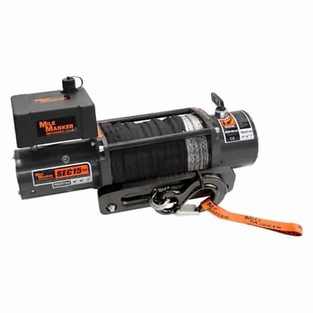 7653260W 15K lbs Waterproof Electric Winch with Synthetic Rope