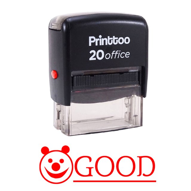 Printtoo Custom Stamp GOOD Self Inking Rubber Stamp Office Stationary-Red
