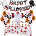 thumbnail image 2 of Decoraciones De Halloween Conjunto De Globos De Halloween Bloody Handprint Banner Paper Ghost Party Decor Para School Bar seitruly HA040343-04, 2 of 6
