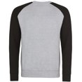 thumbnail image 2 of Awdis - Sudadera Modelo Béisbol 2 tonos hombre caballero (Gris jaspeado / Negro jet), 2 of 2