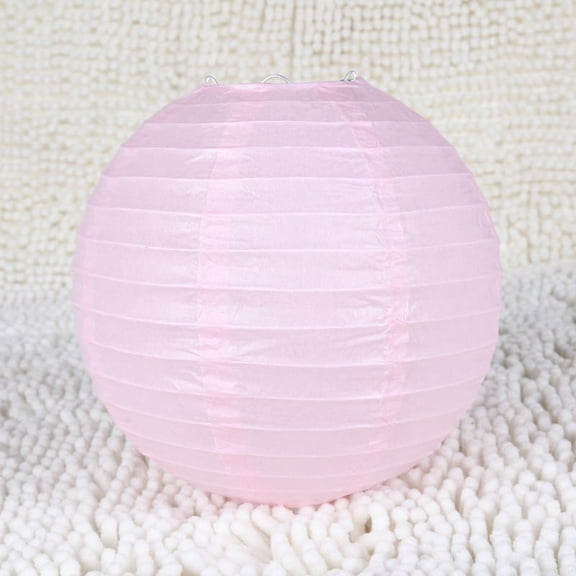 XmhyTop Stylish Hanging Paper Lanterns, All-Occasion Indoor/Outdoor Decor for Home, Garden, Parties & Celebrations（light pink，6pcs）