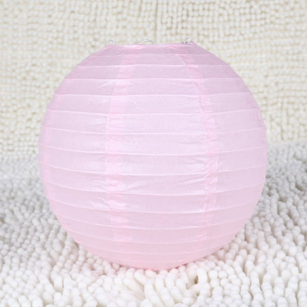 Nvzi Faroles de papel decorativos, faroles de papel colgantes, faroles para interiores y exteriores para lámparas de hogar, fiestas, decoración de eventos (rosa claro, 6 piezas)