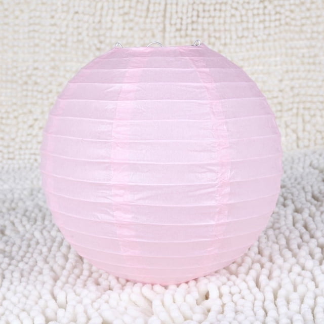 Nvzi Faroles de papel decorativos, faroles de papel colgantes, faroles para interiores y exteriores para lámparas de hogar, fiestas, decoración de eventos (rosa claro, 6 piezas)