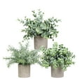 thumbnail image 1 of 3 Piece Set Of Cylindrical Pulp Potted Home Decorations Green Bonsai Design For Effortless Indoor, 1 of 7