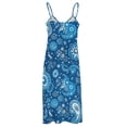 thumbnail image 5 of Blue Paisley Floral Seamless Pattern Design Sleeveless Dress Women's Luxury Party Dress Birthday Dresses for Women, 5 of 7