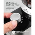 thumbnail image 5 of Electric Burr Coffee Bean Grinder for Home Use, 40 Grind Settings with 50-Second Adjustable Timer, One-Touch Espresso Grinder, Black$$Home Decor, Kitchen, & Other, 5 of 8