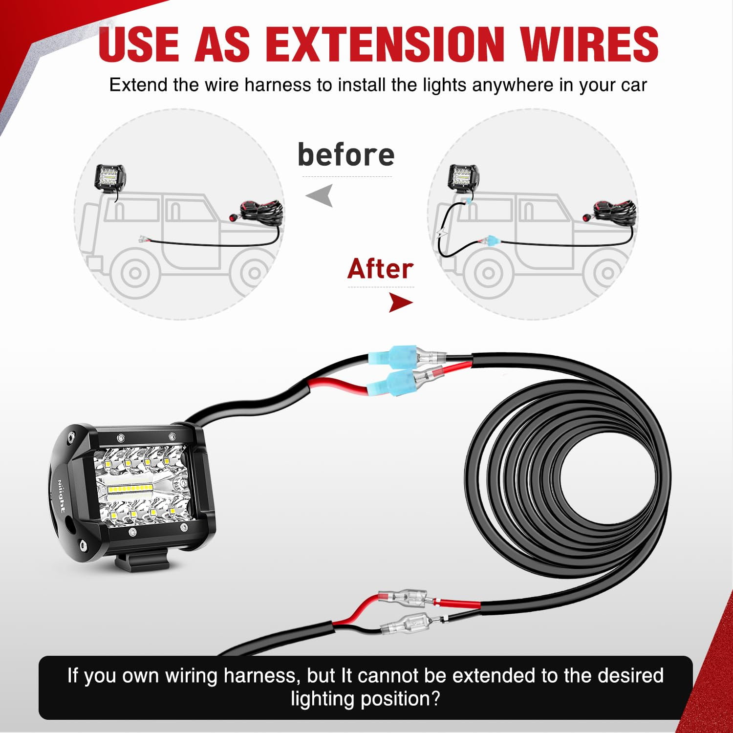 30FT 14AWG Oxygen-Free Copper Wire Red Black Electrical Wire Stranded PVC Cord 2 Conductor Parallel Flexible Extension Cords for Led Strips Lamps