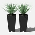 thumbnail image 3 of Veradek V-Resin Taper Tall Planter - Black - 30 in. 2 Pack, 3 of 8