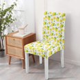 thumbnail image 4 of Dining Room Chair Covers Set of 4 with Lemons Floral Pattern Bright Yellow Washable Stretch Slipcovers Removable Protector for Kitchen Home Party, 4 of 7
