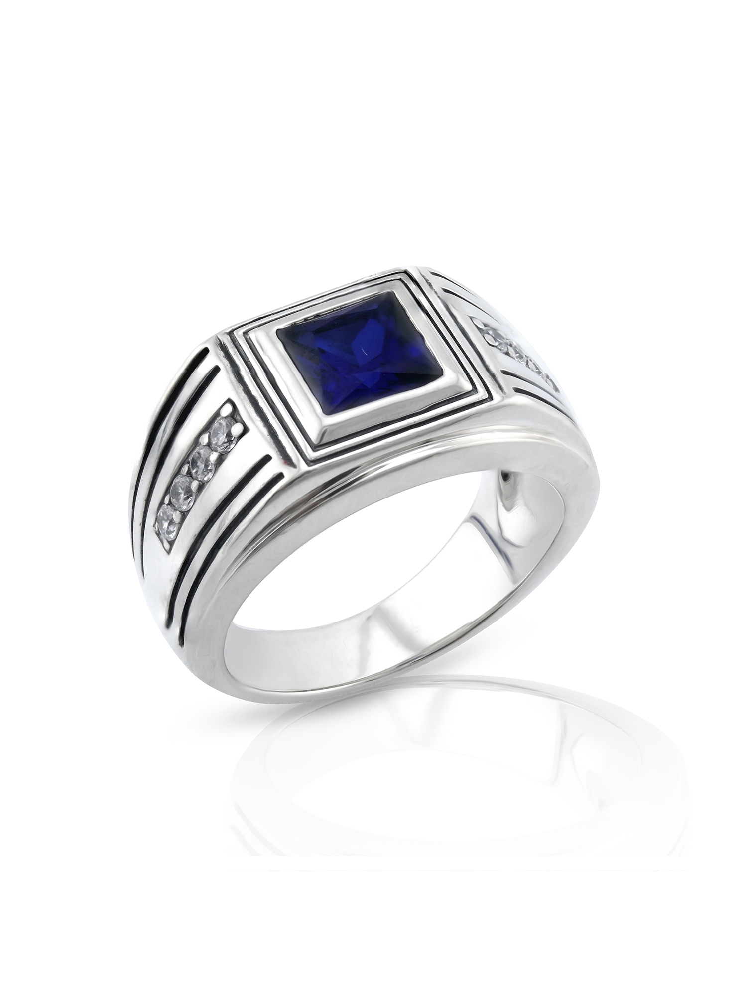 Brilliance Fine Jewelry Sterling Silver Square Created