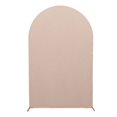 thumbnail image 6 of Efavormart Matte Nude Spandex Fitted Chiara Backdrop Stand Cover For Round Top Wedding Arch - 8ft, 6 of 6
