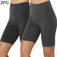 thumbnail image 2 of 2 Pack Short Leggings for Women Plus Size High Waisted Yoga Pant Casual Summer Athletic Shorts, 2 of 9