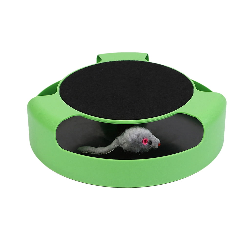 Interactive Cats With Running Mice Scratch Pad, The Mouse, Crawling And Scratching Toy Cat, V