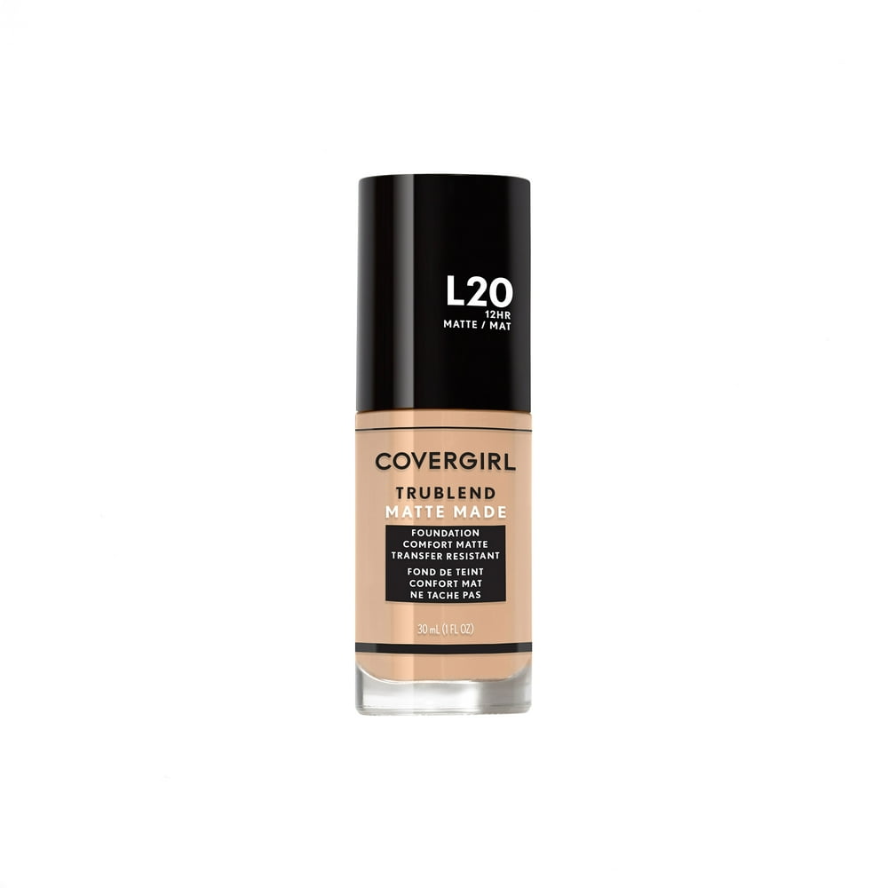 COVERGIRL TruBlend Matte Made Liquid Foundation, L20 Light Ivory, 1 fl