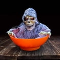 thumbnail image 1 of Decoraciones de Halloween Cráneo Prop Esqueleto resplandeciente Fantasma espeluznante Plato de fruta decorativo Fantasma Difícil para el césped Casa EstiloC Colco Decoraciones de Halloween, 1 of 8