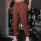 thumbnail image 1 of Pantalones largos para hombre, de color liso, informales, a la moda, ventilados, holgados, para hacer ejercicio, de poliéster., 1 of 7