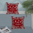 thumbnail image 5 of Fundas de almohada navideñas de 45 x 45 cm (paquete de 2), diseño de hojas rojas y acebo navideño., 5 of 5