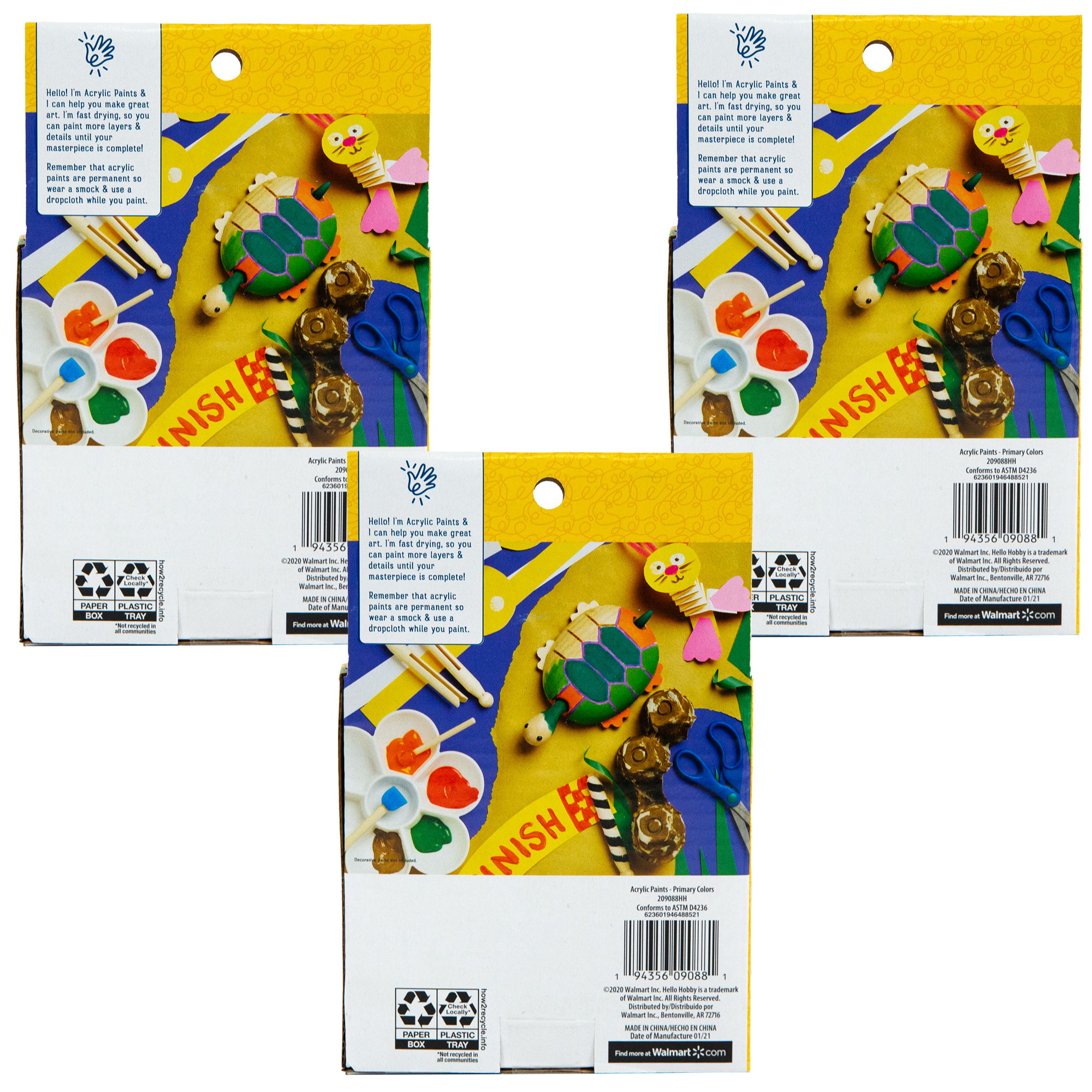 6 Jar Acrylic Paint Primary Colors – Shop 4-H