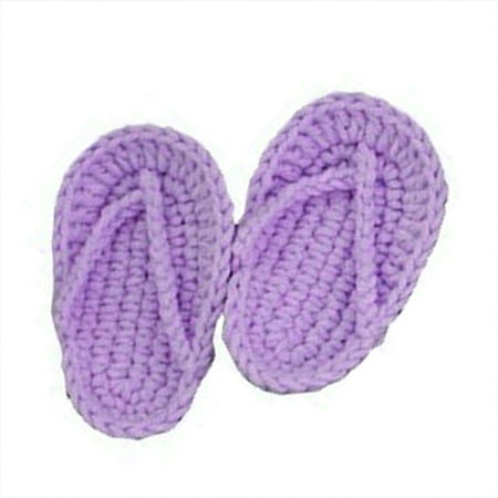 

2 Pcs/Set Cute Newborn Photography Prop Knitted Slippers Photo Crochet Shoes