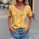 thumbnail image 2 of Top de Verano Mujeres Cuello en V Casual Top de Manga Corta, Ligera Primavera Y Blusa de Verano para las Mujeres, 2 of 5