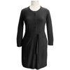 Women's Plus Belted Henley Sweater Dress