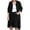 Black, variant on Elainilye Fashion Womens Pajama Sets Solid Long Sleeve Shirt And Sleeveless Camisole Tops And Shorts Pants Set Three Piece Set,Black