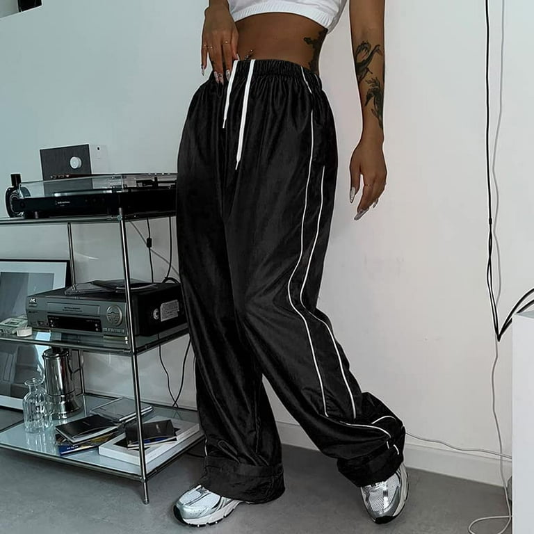 DanceeMangoos Y2k Pants Y2k Track Pants Women Track Pants Baggy Pants Women  Y2k Clothing Y2k Clothes