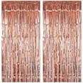 thumbnail image 6 of Haobase 2Pcs Party Backdrop Glitter Rose Gold Tinsel Fringe Foil Curtain Kids Adult Birthday Party Wedding Decoration2m, 6 of 9