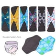 thumbnail image 6 of Feminine Hygiene Product Washable Reusable Maternity Pads Sanitary Menstrual Cloth Pads Bamboo Charcoal Panty Liners 1, 6 of 8