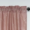 thumbnail image 2 of Home Soft Things 2 Piece Doris Diamond Embroidery Faux Silk Curtain set - Silver Pink - 60" x 96", 2 of 8