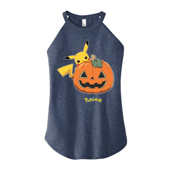 Pokémon - Pikachu Pumpkin - Juniors High Neck Tank Top