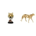 thumbnail image 1 of Escultura moderna de cabeza de tigre y , figura decorativa de animal, centro de mesa para entrada, sala de estar, oficina, estantería, recibid, 1 of 7
