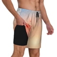 thumbnail image 2 of Naloa The Sunset of Dandelion Print Men Swim Trunks with Compression Liner ,Board Shorts,Men's Swim Shorts with Drawstring and Elastic Waistband-Large, 2 of 6