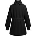 thumbnail image 4 of IWEMEK Black Sweatshirts for Women Comfort Side Split Fall Tops Leisure Fashion Turtleneck Workout Pullover Size XL, 4 of 7