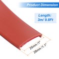 thumbnail image 2 of Banda de borde en forma de U Uxcell, 9.8Ft x 25mm de chapa autoadhesiva de TPE, borde flexible de muebles de contrachapado (Marrón), 2 of 5