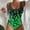 Green, variant on Generic Women's High Waisted One Piece Swimsuit Tummy Control High Cut Bathing Suit Slimming Scoop Neck Swim Suits