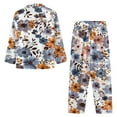 thumbnail image 7 of SEANATIVE Hibiscus Flower Button Up Pajamas for Women Size XS Womens Long Sleeve Pajama Sets 2 Piece Cover Ups for Women Daily Loungewear and Pants Sleepwear Outfits, 7 of 7