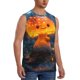 thumbnail image 2 of Fotbe Glowing Mushroom In Forest Men's Camiseta sin Mangas Estampada para Hombres, Playera Casual para Gimnasio, Entrenamiento, Playa-Small, 2 of 7