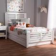 thumbnail image 6 of Baxton Studio Sedona Modern Classic Mission Style Brown-Finished Wood Twin Platform Bed with Trundle, 6 of 23
