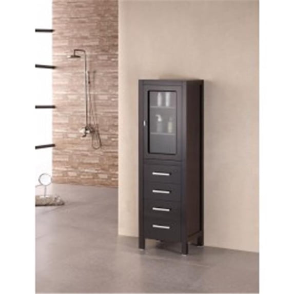 Design Element Group CAB004 London 60 in. Linen Cabinet, Espresso