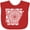 Red, variant on Inktastic Arkansas Silhouette Mandala Boys or Girls Baby Bib