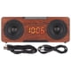 thumbnail image 1 of Altavoz Bluetooth de madera Reloj digital Altavoz inalámbrico compatible con reproducción de tarjeta de memoria auxiliar Bluetooth Grano de madera marrón, 1 of 5
